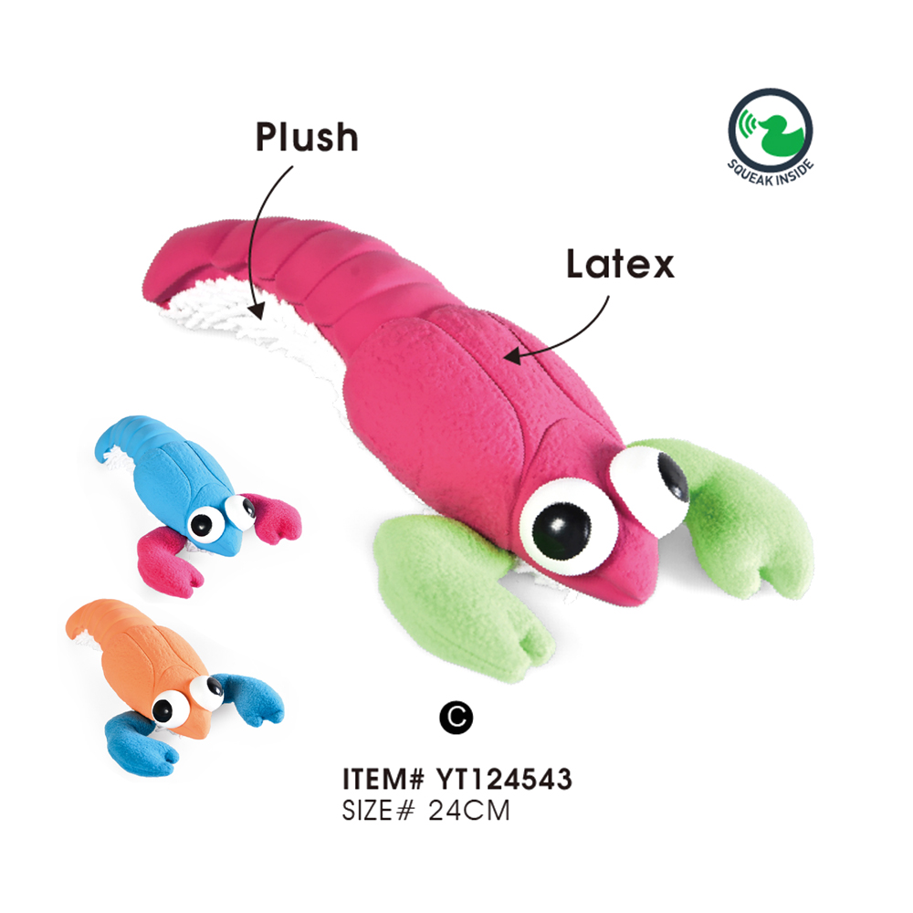 Wholesale Custom Eco Friendly Animal Shapes Latex Plush Squeak Rope Interactive Toy Dog Chew Pet Toys