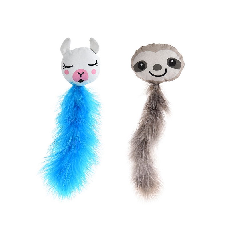 2022 New Design Wholesale Hot Selling Soft Cute Cat Toy With Feather