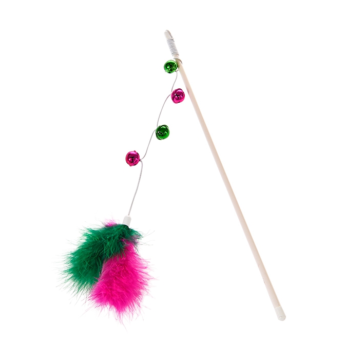 Ringing Bell Design Cat Feather Teaser Toy