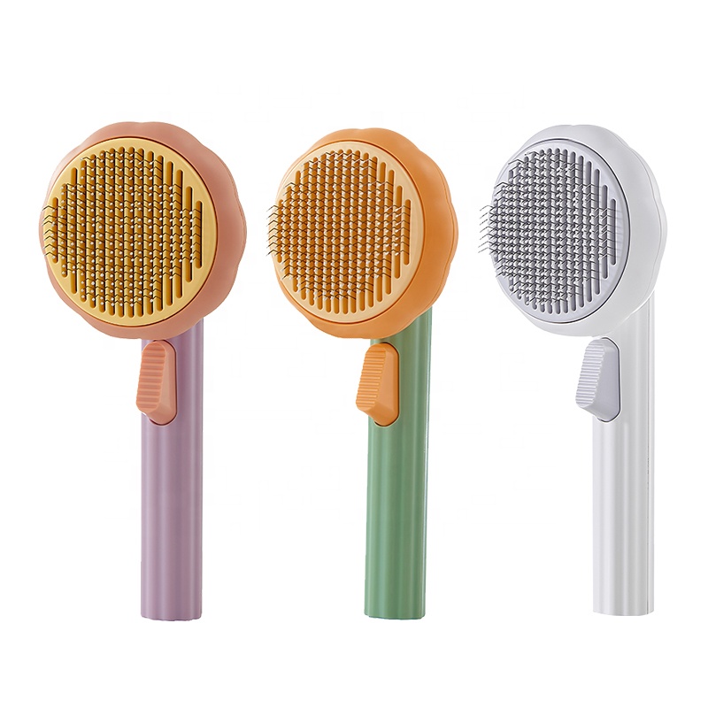 Dog Grooming Supplies Pet Pumpk Brush Hair Removal Brush Cat Self Cleaning Dog Pet Grooming Slicker Brush