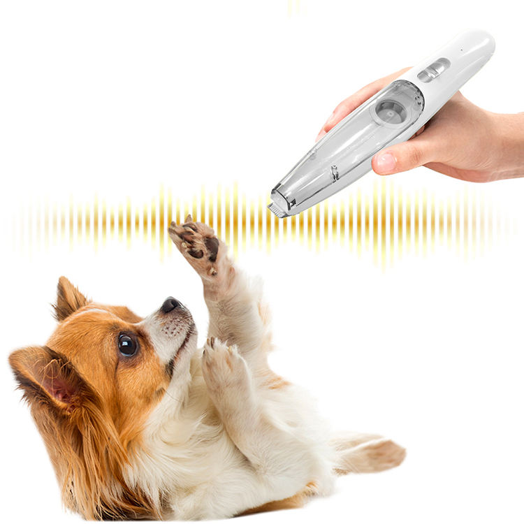 2023 New Design Professional 2 In 1 Led Light Vacuum Pet Hair Clipper Pet Hair Trimmer