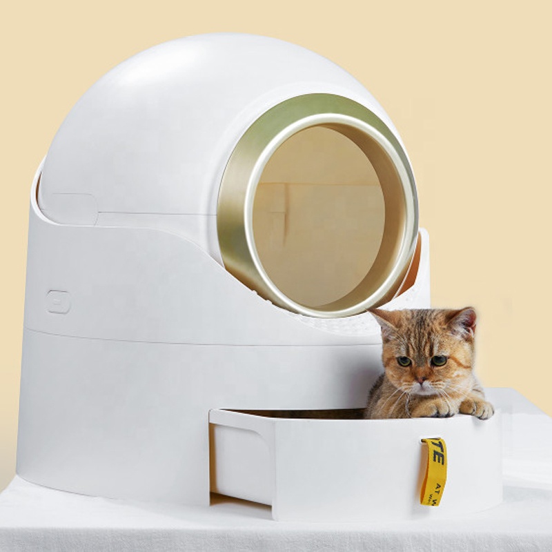 Luxury Plastic Pet Fully Enclosed Large Self Cleaning Semi Automatic Cat Litter Box