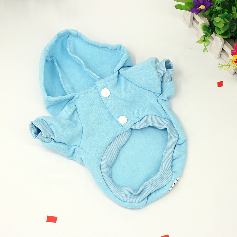 Cute Pet Clothes Cartoon Blue Hairy Monster Hoodie Custom Pet Clothes Small Pets