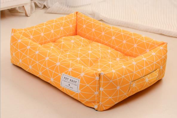 Multicolors Detachable Pet Dog Summer Bed Square Shape Cooling Cat Bed With Exclusive Cushion